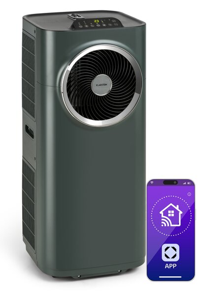 Klarstein Kraftwerk Smart 12K, мобилен климатик, 12 000 BTU, контрол чрез приложение, антрацит