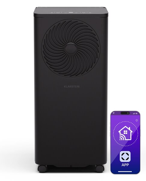 Klarstein Aero Ring 7K, климатик, 7 000 BTU, мобилен и интелигентен, за макс. 25 м² с гласово управление