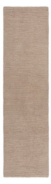 Бежова ръчно изработена вълнена пътека 80x230 cm Harris Boucle – Flair Rugs
