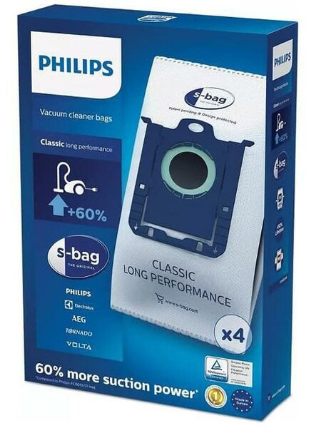 Торби за прахосмукачка Philips FC8021/03, 4x s-bag