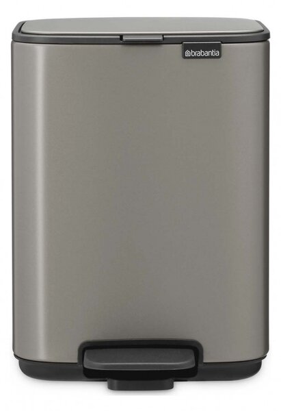 Кош за боклук Brabantia Bo Pedal 1010126, 4 л, Леко затваряне, Противоплъзгаща основа, Сив