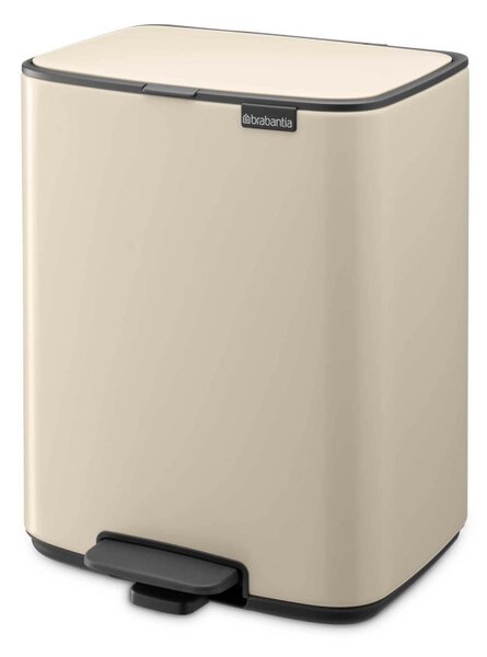Кош за боклук Brabantia Bo Pedal 1010123, 12 л, Леко затваряне, Противоплъзгаща основа, Бежов