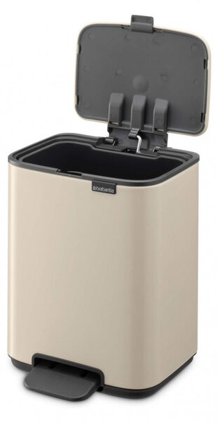 Кош за боклук Brabantia Bo Pedal 1010122, 4 л, Леко затваряне, Противоплъзгаща основа, Бежов