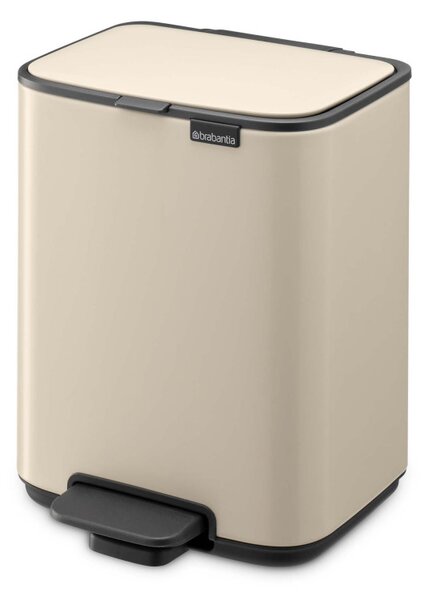 Кош за боклук Brabantia Bo Pedal 1010122, 4 л, Леко затваряне, Противоплъзгаща основа, Бежов