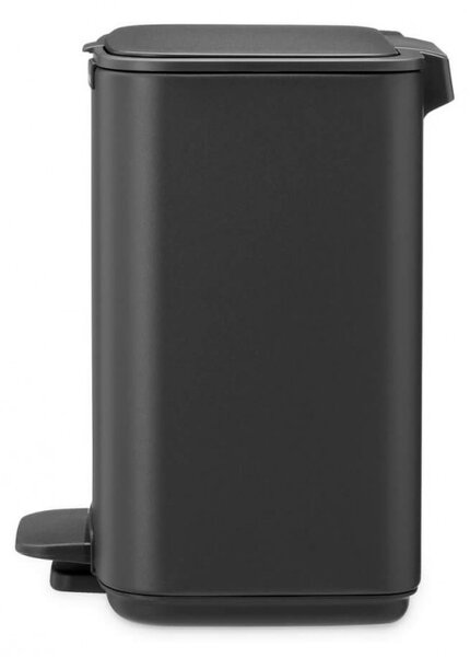 Кош за боклук Brabantia Bo Pedal 1010131, 4 л, Леко затваряне, Противоплъзгаща основа, Минерално покритие, Тъмносив