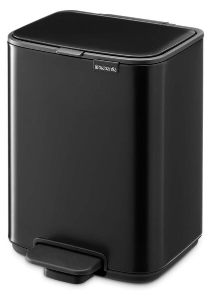 Кош за боклук Brabantia Bo Pedal 1010136, 4 л, Леко затваряне, Противоплъзгаща основа, Черен