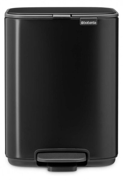 Кош за боклук Brabantia Bo Pedal 1010136, 4 л, Леко затваряне, Противоплъзгаща основа, Черен