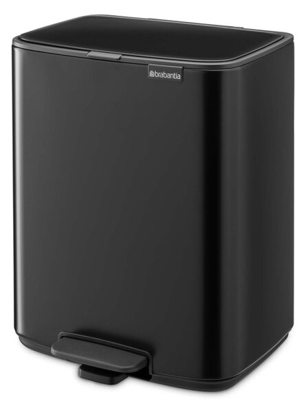 Кош за боклук Brabantia Bo Pedal 1010138, 12 л, Леко затваряне, Противоплъзгаща основа, Черен