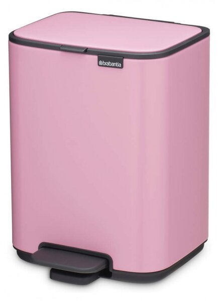Кош за боклук Brabantia Bo Pedal 1010444, 4 л, Леко затваряне, Противоплъзгаща основа, Розов