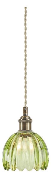 Markslöjd 109138 - Пендел на стоманено въже GOTA 1xE14/40W/230V димчато зелен/месинг