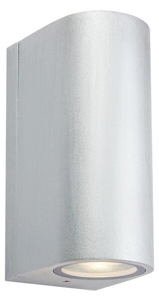 Markslöjd 109112 - димируемо външно стенно осветително тяло ALOR 2xLED/4,9W/230V IP65 сребристо