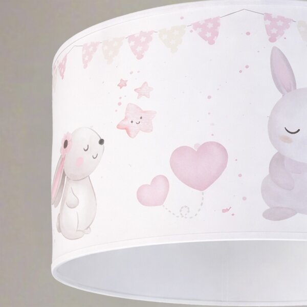 Brilagi - LED детски полилей на кабел BOBO 1xE27/60W/230V Ø 35 см бял/с животински мотиви