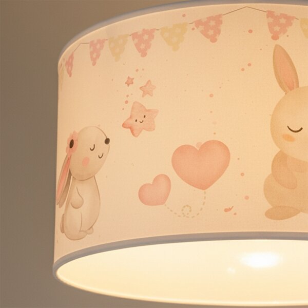 Brilagi - LED детски полилей на кабел BOBO 1xE27/60W/230V Ø 35 см бял/с животински мотиви