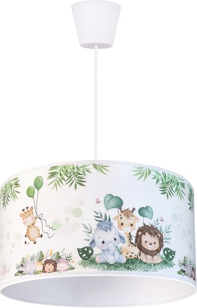 Brilagi - LED детски полилей на кабел BOBO 1xE27/60W/230V Ø 35 см бял/джунгла