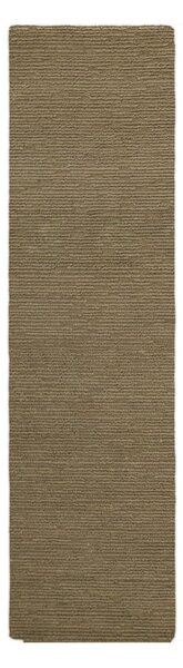 Ръчно изработена вълнена пътека в цвят каки 80x230 cm Harris Boucle – Flair Rugs