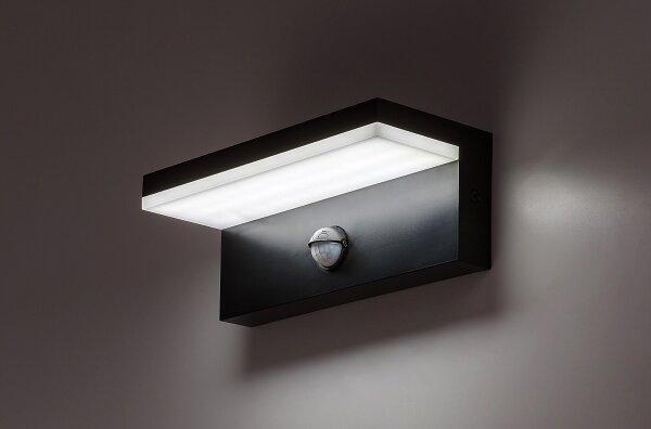 Rabalux 77115-LED Екстериорен аплик със сензор ZARAGOZA LED/9W/230V IP54 черен