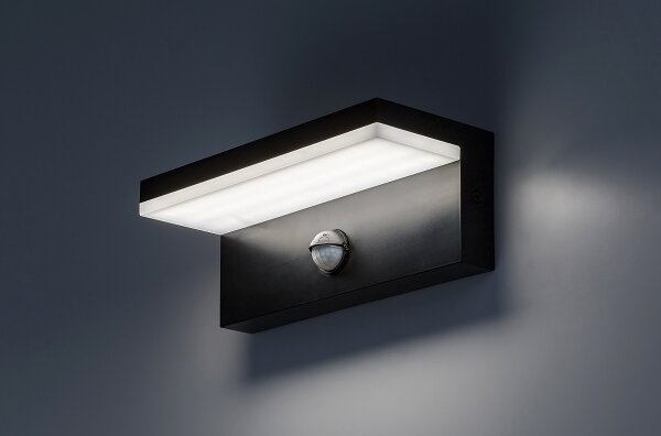 Rabalux 77115-LED Екстериорен аплик със сензор ZARAGOZA LED/9W/230V IP54 черен
