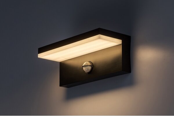 Rabalux 77115-LED Екстериорен аплик със сензор ZARAGOZA LED/9W/230V IP54 черен