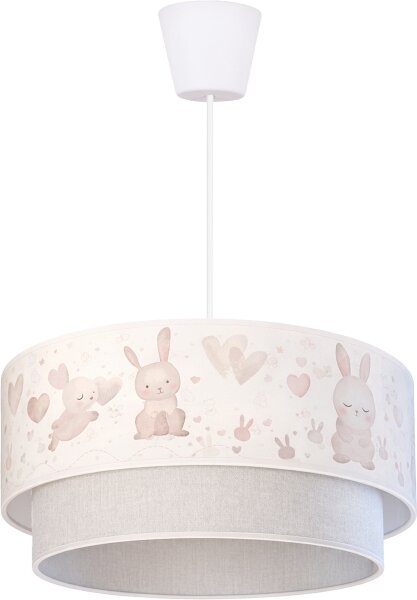 Brilagi - LED детски полилей на кабел BOBO 1xE27/60W/230V Ø40 см крем/сив/кралско синьо