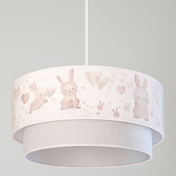 Brilagi - LED детски полилей на кабел BOBO 1xE27/60W/230V Ø40 см крем/сив/кралско синьо