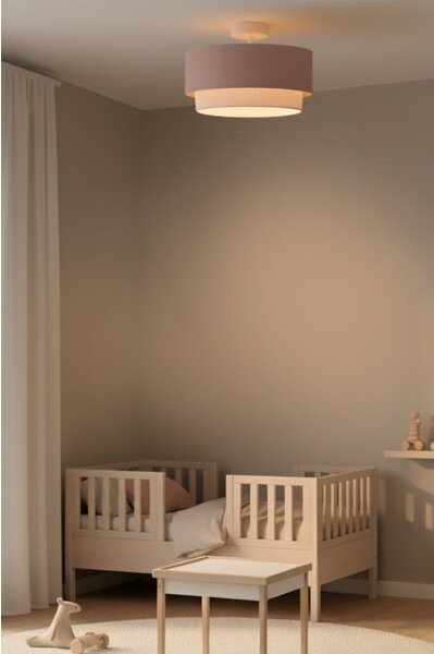 Brilagi - LED прикрепен полилей BOHO BOBO 1xE27/60W/230V Ø 40 см розов/кремав