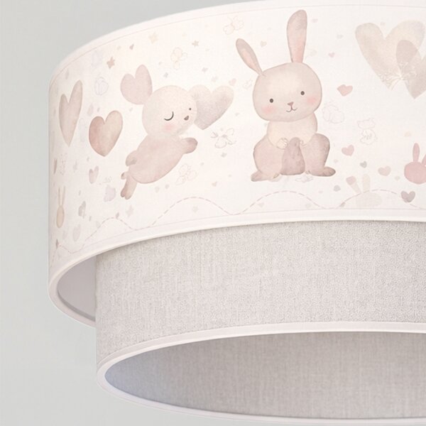 Brilagi - LED детски полилей на кабел BOBO 1xE27/60W/230V Ø40 см крем/сив/кралско синьо