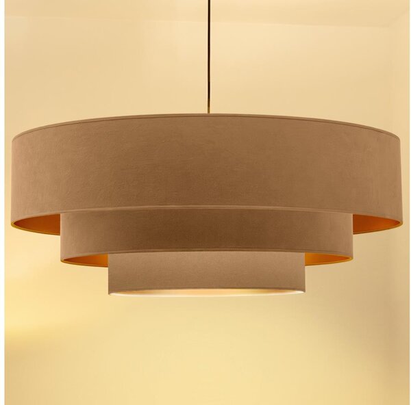 Brilagi - Полилей на кабел LUNETA 3xE27/60W/230V Ø 80 см бежов/златист
