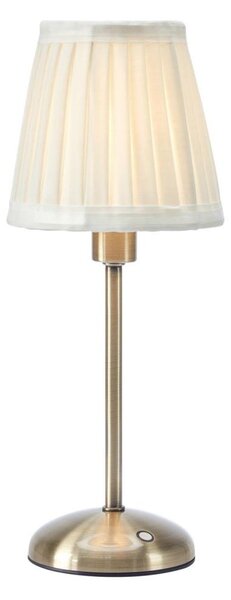 Markslöjd 109126 - LED димируема акумулаторна настолна лампа ANNO 1xE14/2W/2000 mAh бяла/месинг