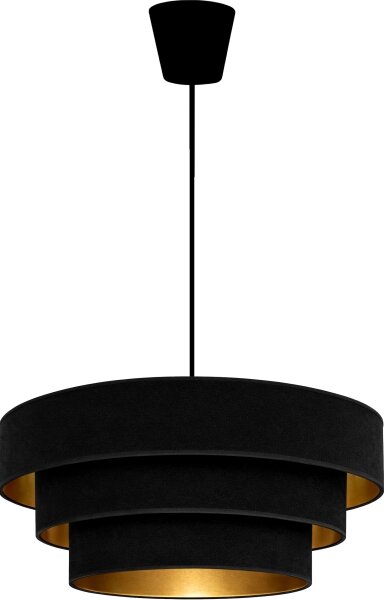 Brilagi - Полилей на кабел LUNETA 1xE27/60W/230V, диаметър 40 см, черен/златист