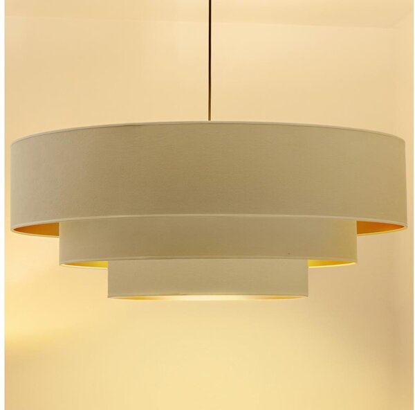 Brilagi - Полилей на кабел LUNETA 3xE27/60W/230V диам. 80 см кремав/златен