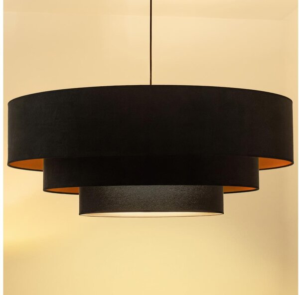 Brilagi - Полилей на кабел LUNETA 3xE27/60W/230V Ø 80 см черно/златно