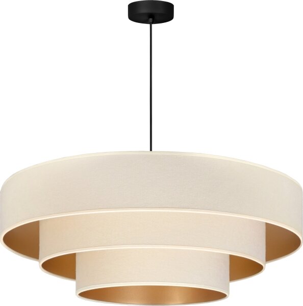 Brilagi - Полилей на кабел LUNETA 3xE27/60W/230V диам. 80 см кремав/златен