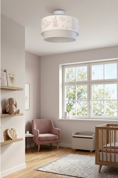 Brilagi-LED Детски повърхностно монтиран таванен плафон BOBO 1xE27/60W/230V Ø40 cm крем/сив/кралско синьо