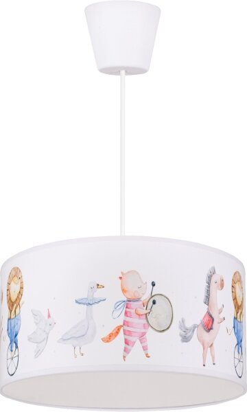 Brilagi - LED детски полилей на кабел BOBO 1xE27/60W/230V Ø 35 cm бял/с животински мотиви
