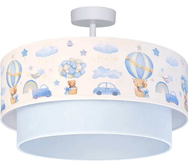 Brilagi-LED Детски плафон BOBO 1xE27/60W/230V Ø40 см крем/син/меченце