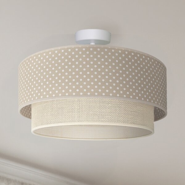 Brilagi-LED Плафониера BOHO BOBO 1xE27/60W/230V, диаметър 40 см, на точки бежово/крем