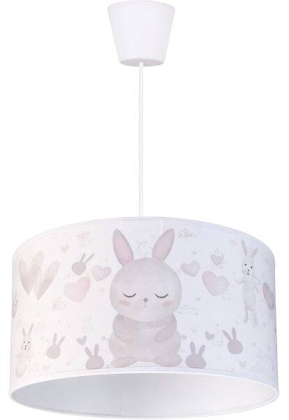 Brilagi - LED детски подвесен полилей на кабел BOBO 1xE27/60W/230V Ø 35 см бял/зайчета