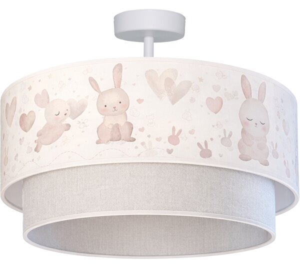 Brilagi-LED Детски повърхностно монтиран таванен плафон BOBO 1xE27/60W/230V Ø40 cm крем/сив/кралско синьо