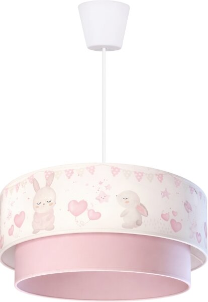 Brilagi- LED детски полилей на кабел BOBO 1xE27/60W/230V пр.40 см крем/розов/кралско синьо