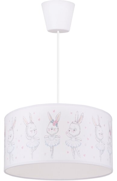 Brilagi - LED детски полилей на кабел BOBO 1xE27/60W/230V Ø 35 см бял/зайчета