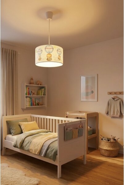Brilagi - LED детски полилей на кабел BOBO 1xE27/60W/230V диаметър 35 см бял/животни