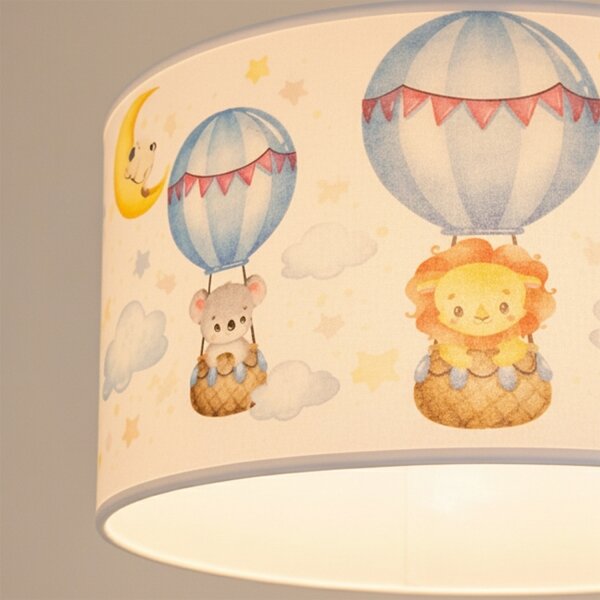 Brilagi - LED детски полилей на кабел BOBO 1xE27/60W/230V диаметър 35 см бял/животни