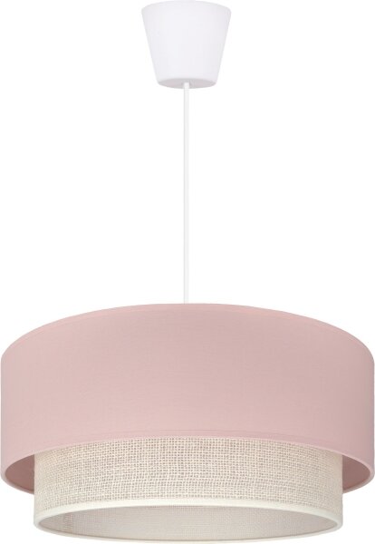 Brilagi - LED полилей на кабел BOHO BOBO 1xE27/60W/230V Ø 40 см розово/кремаво