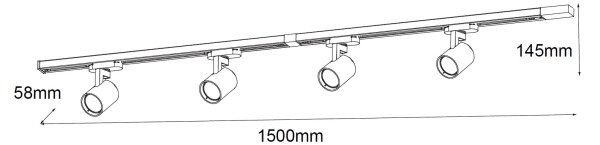 Brilagi - Точково осветително тяло в шинна система HUSKY 4xGU10/10W/230V черно/златно