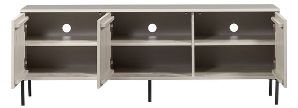 Светлосива маса за телевизор от масивен бор 150x56x44 cm New Gravure – WOOOD