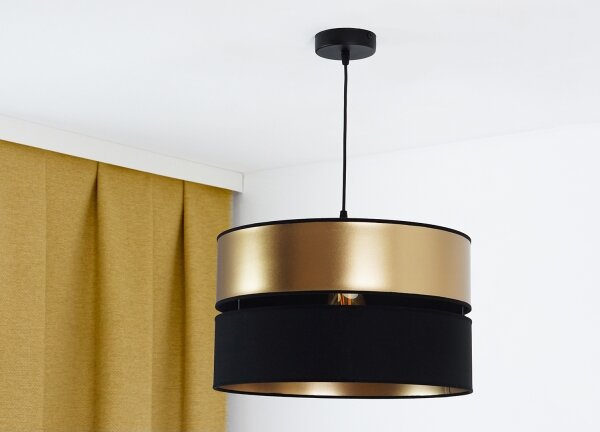 Brilagi - Пендел ROYAL 1xE27/15W/230V Ø 40 см черен/златист