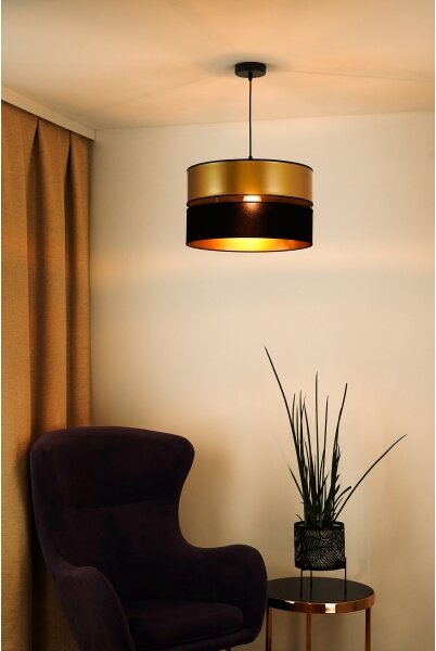 Brilagi - Пендел ROYAL 1xE27/15W/230V Ø 40 см черен/златист