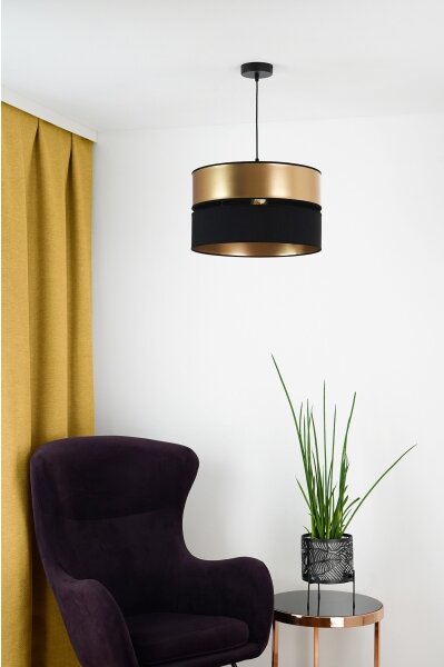 Brilagi - Пендел ROYAL 1xE27/15W/230V Ø 40 см черен/златист