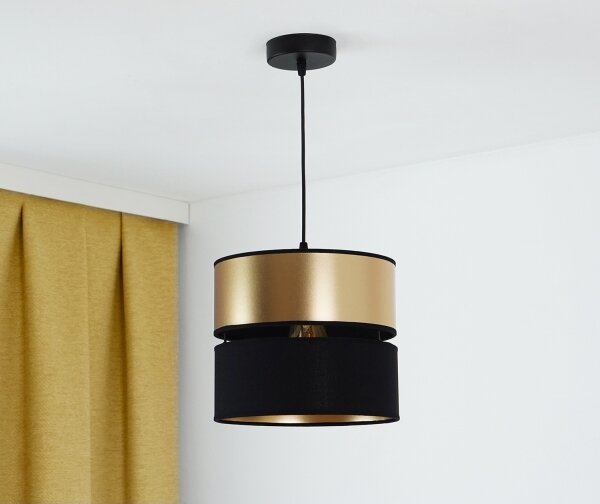 Brilagi - Пендел ROYAL 1xE27/15W/230V Ø 25 см черен/златист