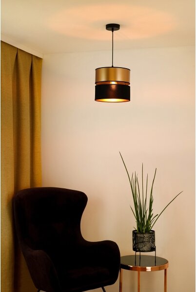 Brilagi - Пендел ROYAL 1xE27/15W/230V Ø 25 см черен/златист